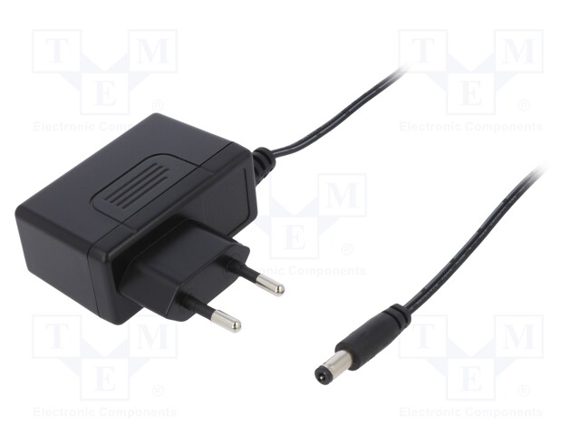 Power supply: switched-mode; 15VDC; 0.8A; Out: 5,5/2,1; 12W; 84%