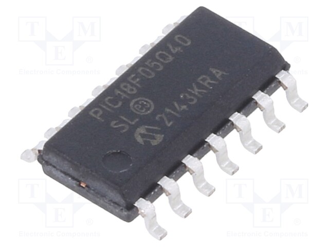 PIC microcontroller; Memory: 32kB; SRAM: 2kB; EEPROM: 512B