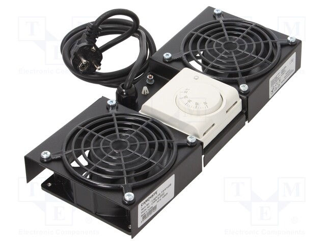 Fan: AC; roof; 135x326x39mm; Colour: RAL 9005; 2x fan; 220÷240VAC