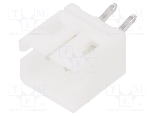 Socket; wire-board; male; 140; 2mm; PIN: 2; THT; 100V; 2A; tinned