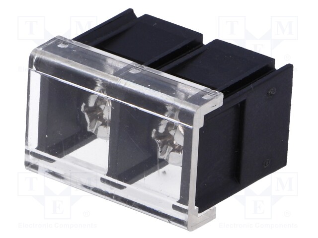PCB terminal block; straight; 10mm; ways: 2; on PCBs; 4mm2; tinned