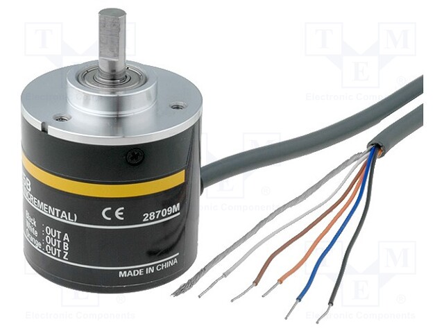 Encoder: incremental; Usup: 12÷24VDC; 100imp/revol; shaft 6mm