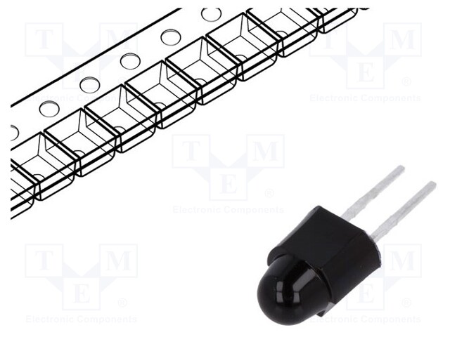 PIN IR photodiode; 4.8mm; 900nm; 750-1100nm; 15°; Mounting: THT