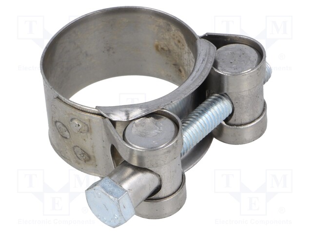 T-bolt clamp; W: 20mm; Clamping: 29÷31mm; chrome steel AISI 430