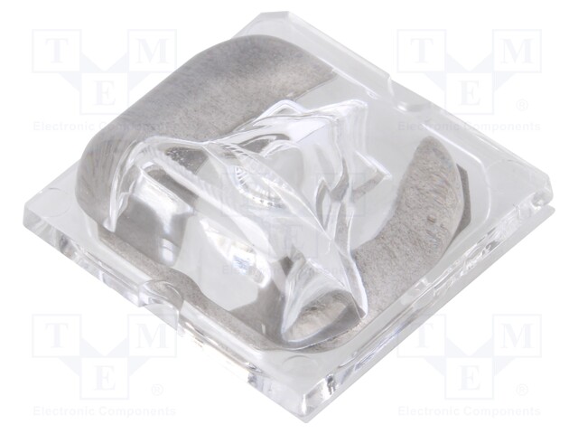 LED lens; square; Mat: PMMA plexiglass; H: 8.8mm