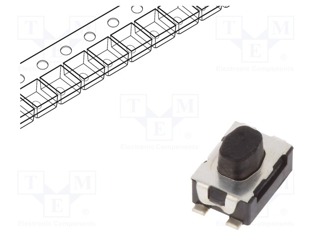 Microswitch TACT; SPST-NO; Pos: 2; 0.05A/32VDC; SMT; none; 4N; 2.5mm