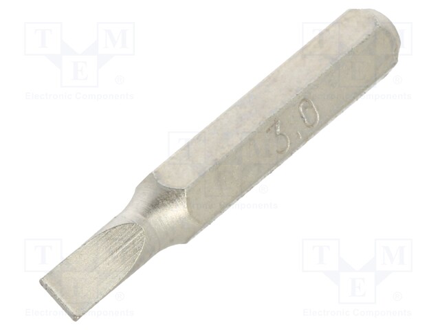 Screwdriver bit; slot; 3,0x0,5mm; Overall len: 27mm