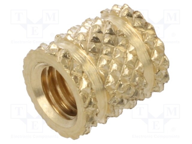 Threaded insert; brass; M6; BN: 37868; L: 9.92mm; HiMOULD®