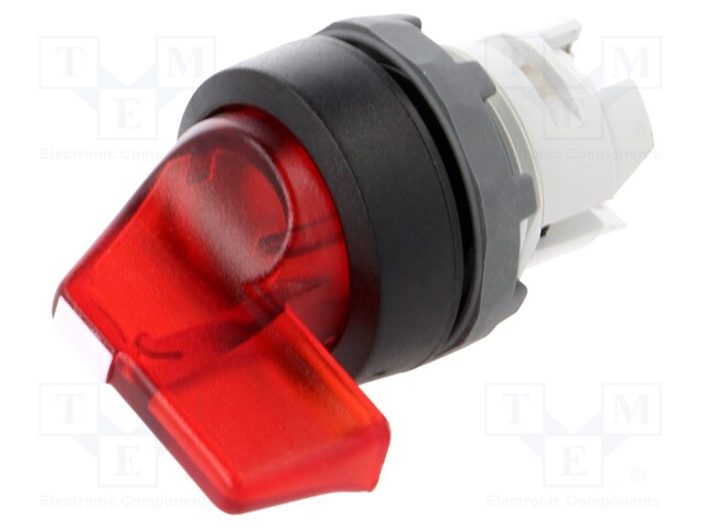 Switch: rotary; Stabl.pos: 2; 22mm; red; Illumin: MLB-1; IP66; Pos: 2