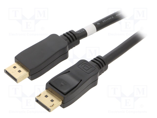 Cable; DisplayPort 1.2; DisplayPort plug,both sides; 2m; black