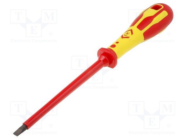 Screwdriver; insulated; slot; 6,5x1,2mm; Blade length: 150mm