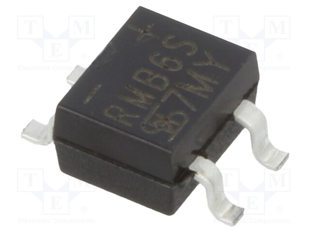 Single-phase bridge rectifier; Urmax: 600V; If: 0.8A; Ifsm: 30A