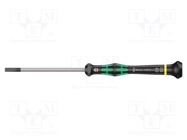 Screwdriver; slot; precision; 4,0x0,8mm; Series: Kraftform Micro