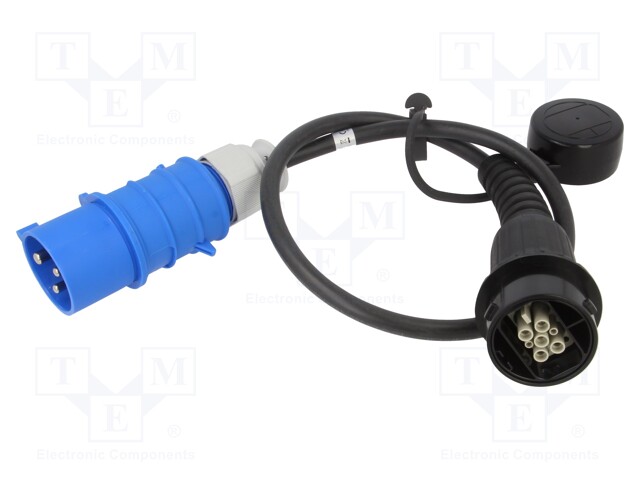 Cable: eMobility; 230V; 7.4kW; LAPP adapter,IEC 60309 2P+E plug