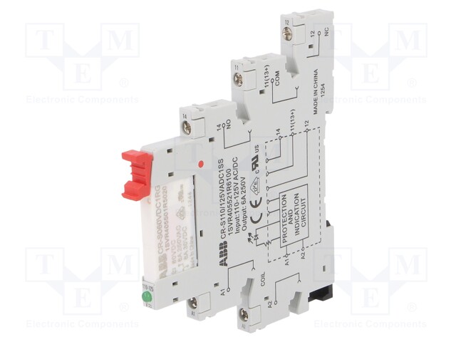 Relay: interface; SPDT; Ucoil: 110VDC; Ucoil: 110VAC; Mounting: DIN