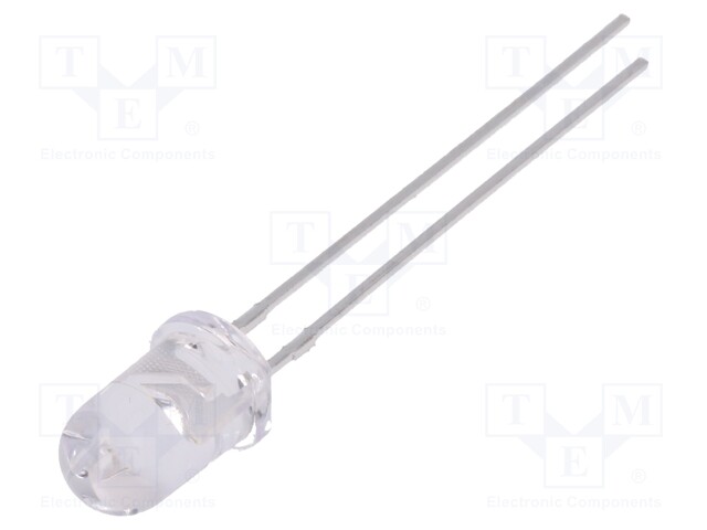 LED; 5mm; blue; 3100÷4500mcd; 20°; Front: convex; No.of term: 2