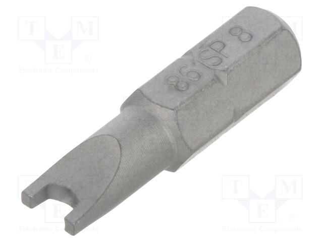 Screwdriver bit; spanner; SP8; Overall len: 25mm