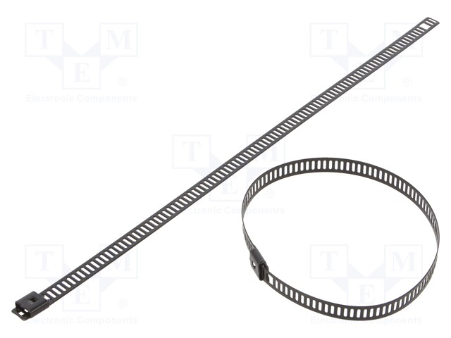 Cable tie; L: 225mm; W: 7mm; stainless steel AISI 304; 445N