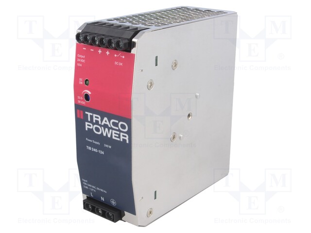 Power supply: switched-mode; 240W; 24VDC; 23.5÷28VDC; 10A; OUT: 1