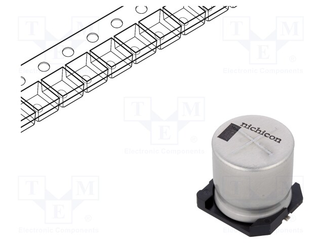 ALUMINUM ELECTROLYTIC CAPACITOR, 470UF, 16V, 20%, SMD