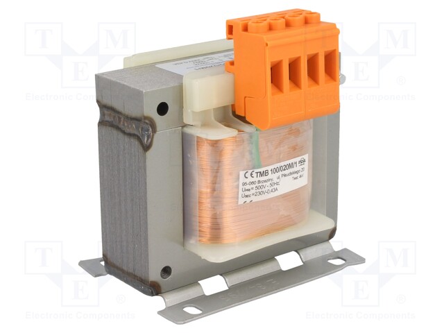 Transformer: mains; 100VA; 500VAC; 230V; Leads: terminal block