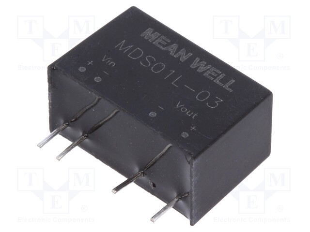 Converter: DC/DC; 1W; Uin: 4.5÷5.5V; 3.3VDC; Iout: 303mA; SIP7; 4.2g