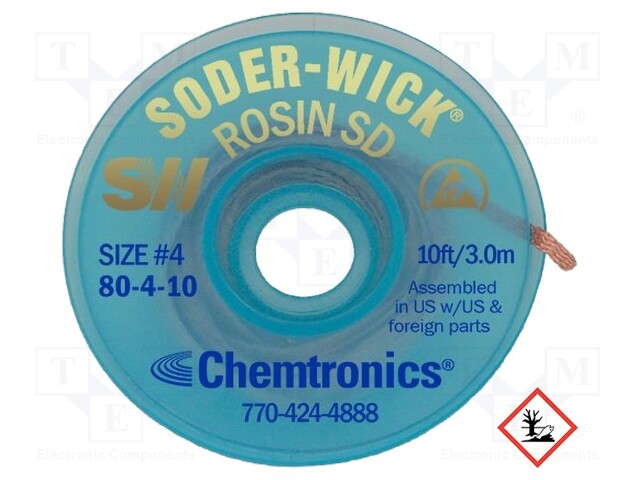 Tape: desoldering; rosin,No Clean; W: 2.8mm; L: 3m