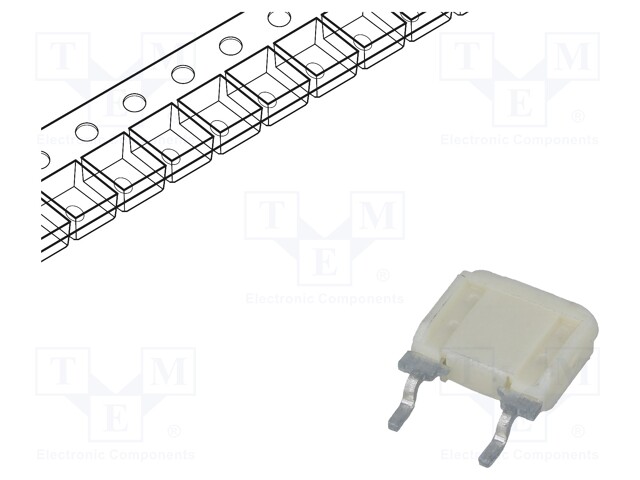 Fuse: fuse; quick blow; 2A; 350VAC; SMD; tinned; 446