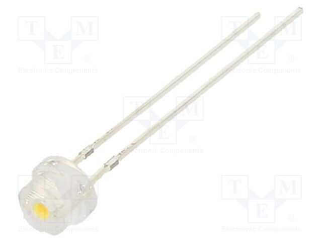 LED; 4.8mm; white warm; 2500÷3000mcd; 100°; Front: convex; 2.7÷3.4V