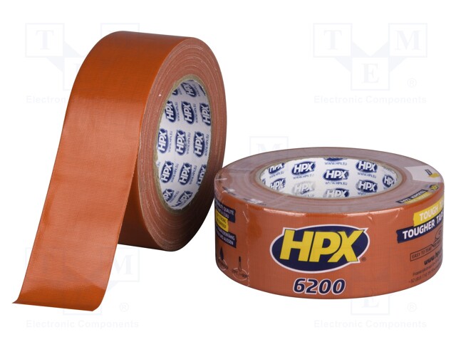 Tape: duct; W: 48mm; L: 25m; D: 0.3mm; red; natural rubber; max.60°C