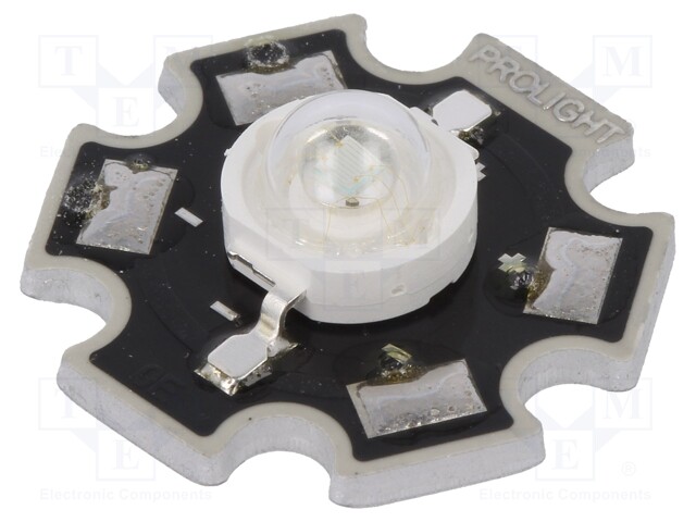 Power LED; STAR; blue; Pmax: 3W; 455-475nm; 39.8÷55lm; 130°; Proeon