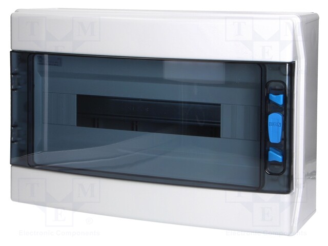 Enclosure: for modular components; IP65; white; No.of mod: 18