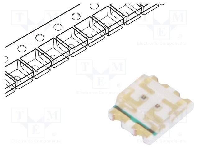 LED; SMD; 1210; red/green; 3.2x2.7x1mm; 130°; 2÷2.4/2÷2.4V; 20mA