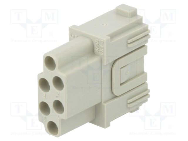 Connector: HDC; module; female; MIXO; PIN: 6; w/o contacts; 16A