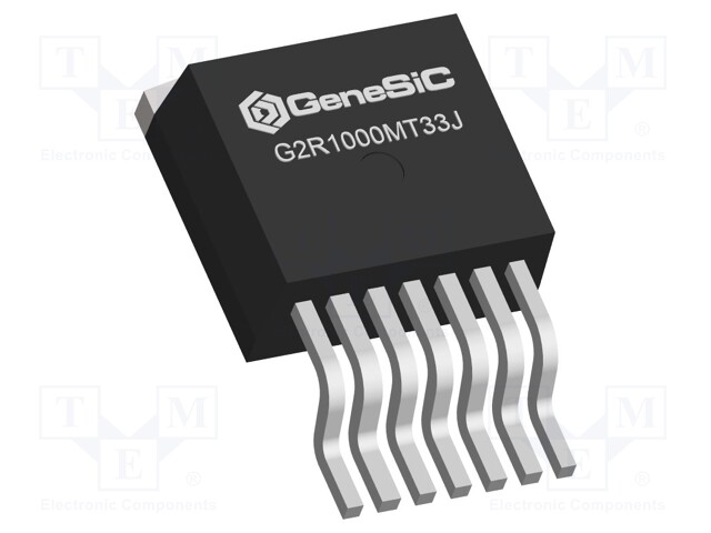 Transistor: N-MOSFET; SiC; unipolar; 3.3kV; 4A; Idm: 8A; 74W; TO263-7