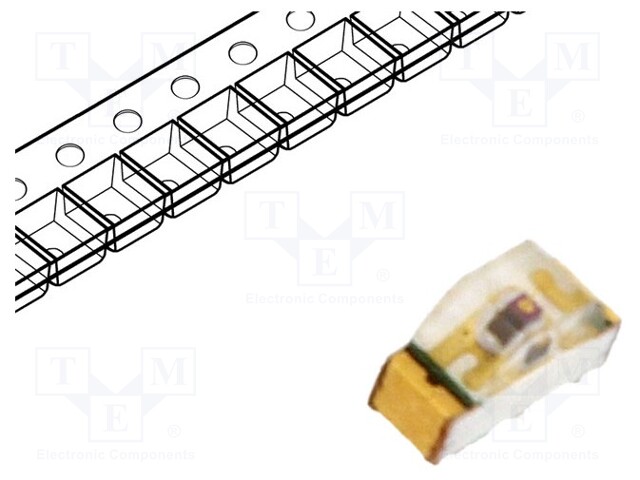 LED; SMD; 0604; red; 28.5÷90mcd; 1.6x1x0.6mm; 155°; 1.9÷2.4V; 20mA