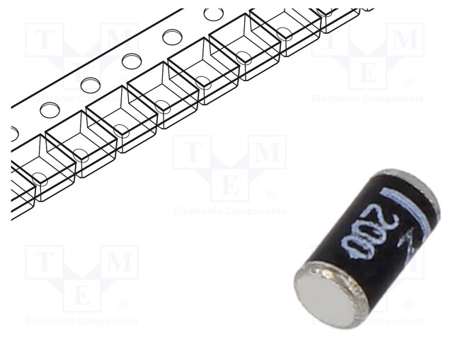 Diode: Zener; 1.3W; 200V; 6mA; SMD; reel,tape; MELF; single diode