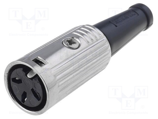 Plug; DIN; female; PIN: 3; Layout: 180°; straight; for cable; 34V; 2A