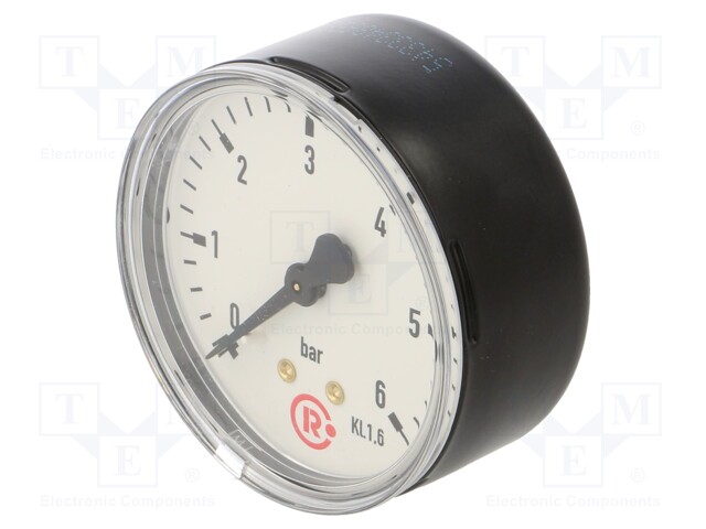 Manometer; 0÷6bar; 63mm; non-aggressive liquids,inert gases