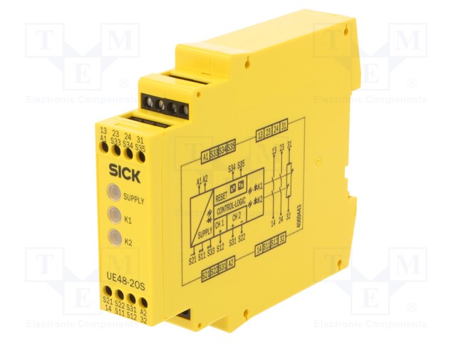 Module: safety relay; Series: UE48-2OS; IN: 2; OUT: 3; Mounting: DIN