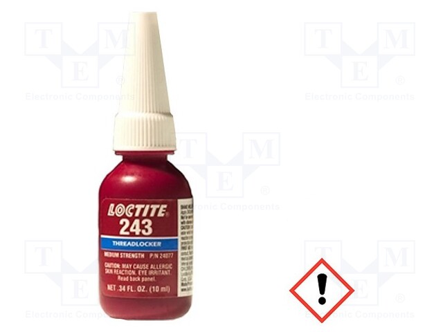 Anaerobic adhesive; blue; liquid; bottle; 10ml; LOCTITE 243