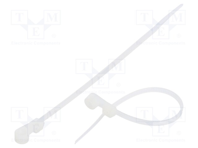 Cable tie; with a hole for screw mounting; L: 112mm; W: 2.5mm