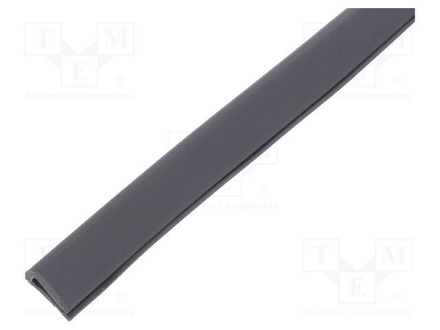 Hole and edge shield; PVC; L: 10m; grey; H: 12mm; W: 6mm; -30÷70°C