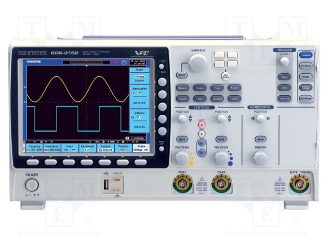 Oscilloscope: digital; Band: ≤150MHz; Channels: 2; 25kpts/ch