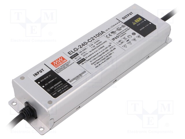 Power supply: switched-mode; LED; 241.5W; 57÷115VDC; 1050÷2100mA