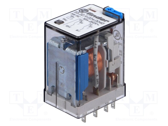 Relay: electromagnetic; DPDT; Ucoil: 24VDC; 10A/250VAC; 10A/30VDC