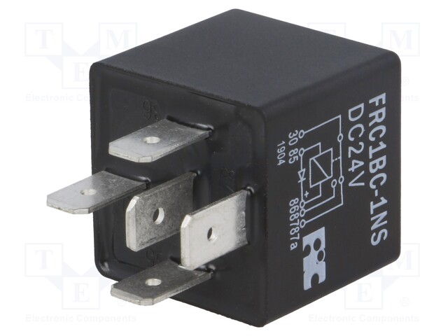 Relay: electromagnetic; SPDT; Ucoil: 24VDC; 40A; automotive; 1.6W