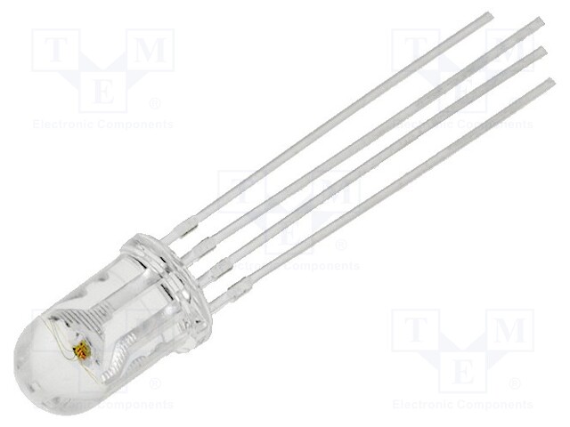 LED; 5mm; tricolour; red/green/yellow; 4200÷5800mcd; 4200÷5800mcd