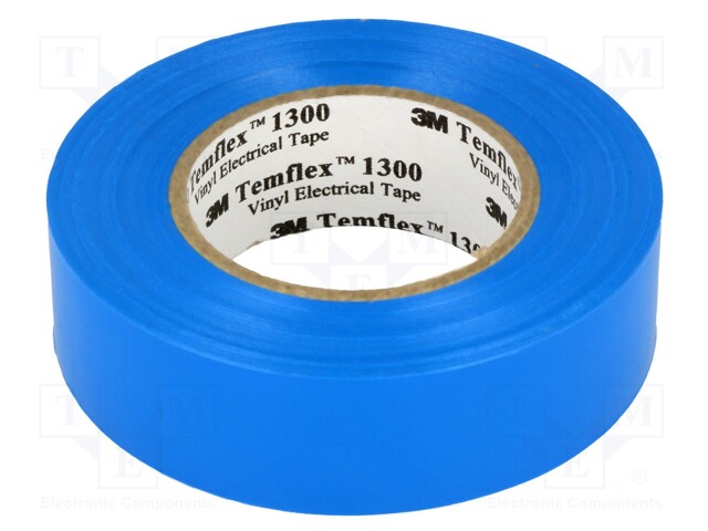 Tape: electrical insulating; W: 19mm; L: 20m; D: 0.13mm; blue; rubber