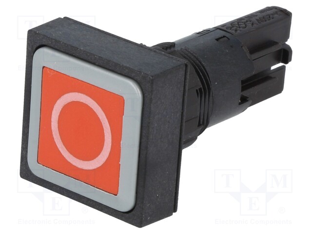 Switch: push-button; Stabl.pos: 1; 16mm; red; Pos: 2; -25÷70°C